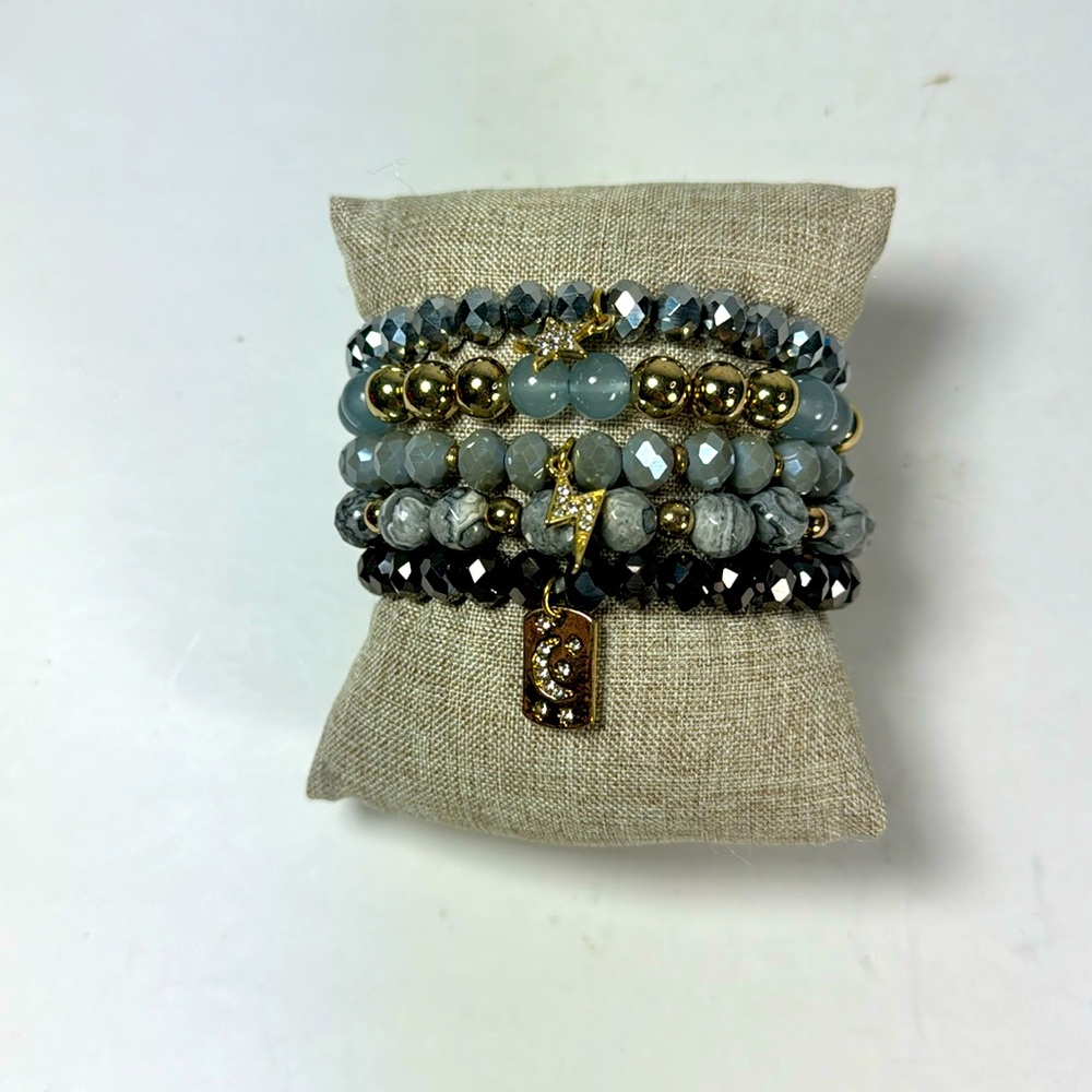 Nicole Miller 5 Piece Stack Stretch Bracelets
